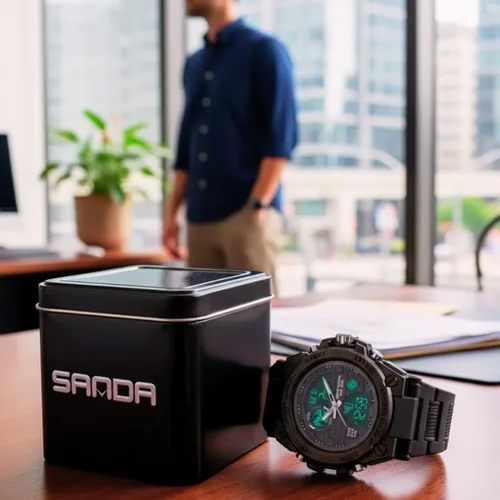 Vista 3 de Reloj Deportivo Sanda 739 Resistencia Precisión y Estilo en un Solo Diseño