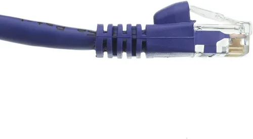 Vista 3 de CableWholesale Cable Ethernet Cat6, 24AWG, conector de placa dorada RJ45, 4 pares de cobre trenzado, cable de conexión de red de Internet de par