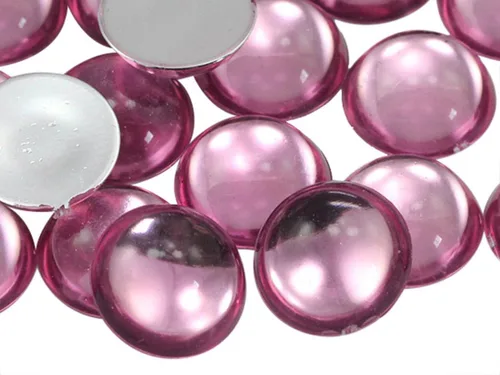Vista 12 de Allstarco Cabujones redondos de acrílico con parte trasera plana de 0.276 in, 9/32 pulgadas, gemas de perlas de plástico para hacer joyas