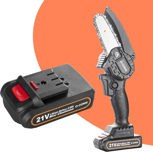 Vista 7 de O-CONN Reemplazo de batería de motosierra mini, paquete de 2 baterías recargables de 21 V MAX 2000 mAh, accesorios de motosierra portátil eléctrica