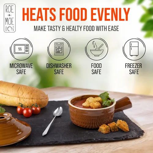 Vista 4 de Roe & Moe Olla para huevos – Antiadherente, cerámica para microondas con tapa de chimenea y mango hueco. Reimagina el desayuno con huevos perfectos