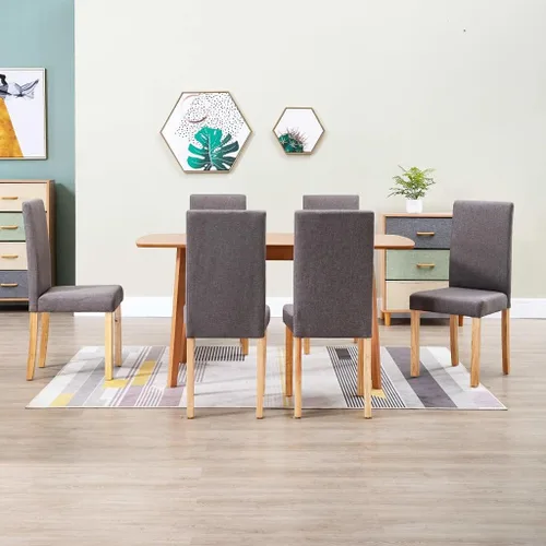 Vista 15 de Modern Dining Chairs Set of 2 Black Fabric Upholstered with Rubber Wood Frame for Kitchen Dining Room Farmhouse Decor