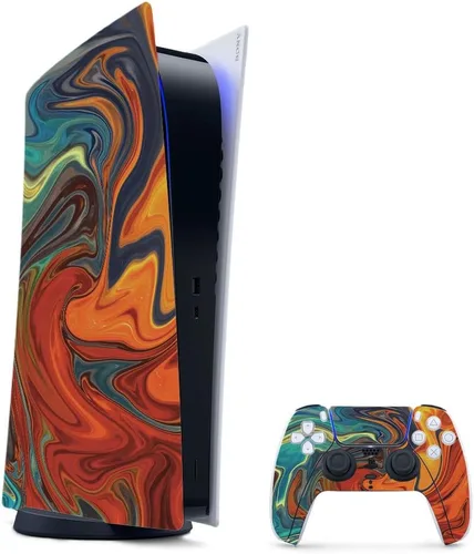 Vista 76 de MightySkins - Skin para juegos para PS5 / Playstation 5 Bundle – Mármol ámbar Envoltura protectora de vid Fácil de aplicar y cambiar