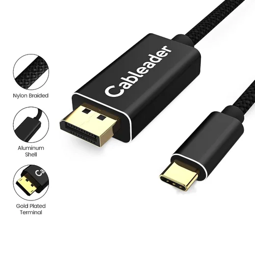 Vista 3 de Cable USB C a DisplayPort 4K @60HZ 2K a 144HZ, Thunderbolt 3 a dp compatible con MacBook pro/MacBook air/iPad pro/Surface Book/Xps/Galaxy Note/Mate