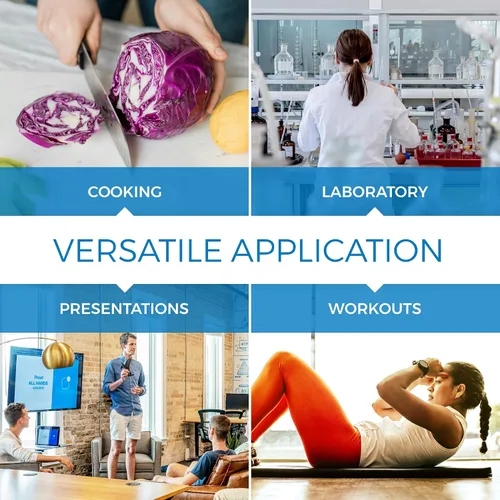 Vista 6 de Sper Scientific Temporizador de cocina digital portátil 810015 para cocinar y hornear con alarma fuerte, temporizador de 4 canales, laboratorio