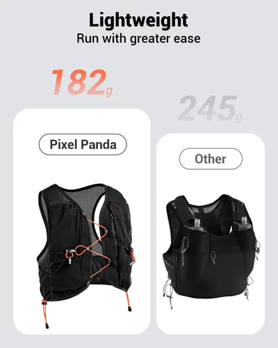 Vista 3 de Chaleco para correr para mujeres y hombres, chaleco de hidratación con Negro