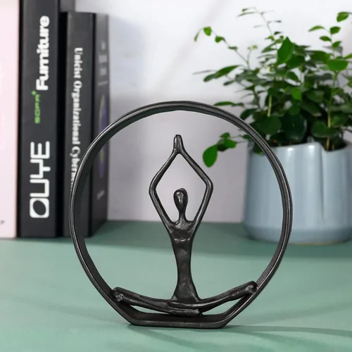 Vista 6 de Regalo para yoga, figuras y estatuas de yoga, estatua de postura de yoga de meditación, escultura de yoga, decoraciones de yoga para el hogar