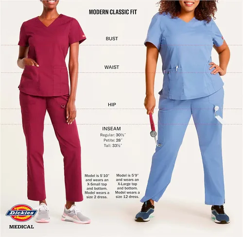 Vista 6 de Dickies Women's EDS Signature Scrubs 86706 Missy Fit V-Neck Top