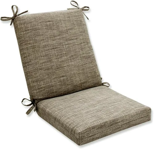Vista 13 de Pillow Perfect 1 cojín sólido para asiento de silla con respaldo sólido para interior/exterior con lazos, esquinas redondeadas, asiento profundo