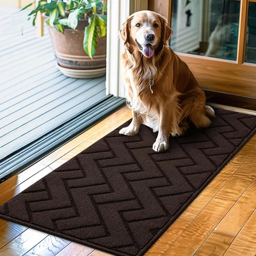 Vista 33 de hicorfe Tapete para puerta delantera para entrada exterior, 20 x 31.5 pulgadas, absorbente, resistente a la suciedad, tapetes de bienvenida