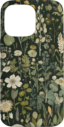 Vista 21 de Olive Green Boho Botanical Wildflowers Funda para iPhone 17
