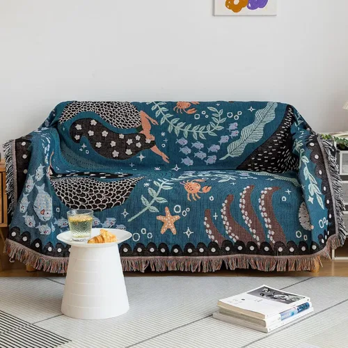 Vista 29 de VClife Funda para silla con acento azteca bohemio de 59 x 71 pulgadas, funda reversible y lavable de felpilla para sillón, color marrón castaño