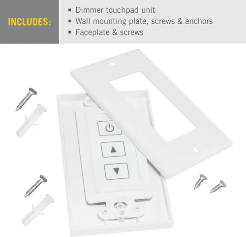 Vista 5 de Armacost Lighting Panel táctil inalámbrico de montaje en pared para atenuadores LED blancos 523122