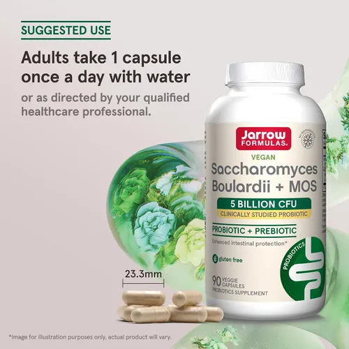 Vista 7 de Suplemento de Jarrow Formulas Sacharomyces boulardii y MOS, SAC, individual, 1, 1