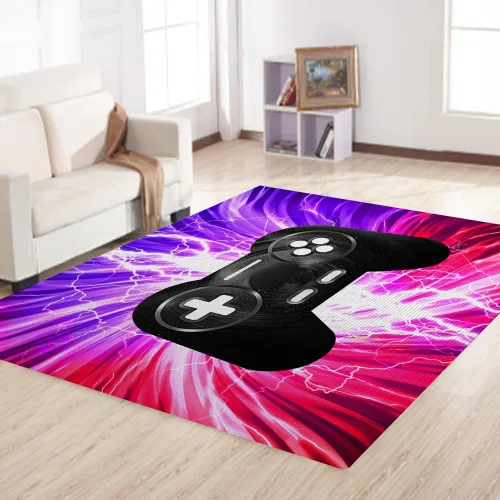 Vista 15 de Alfombras de juego para niños, adolescentes, niños, dormitorio, decoración de habitación de jugadores, alfombra de área con control de consola