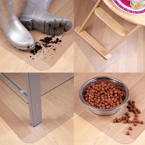 Vista 5 de Marvelux Tapete protector de suelo transparente, tapete multiusos de protección de suelo de madera dura de PVC, cubierta de suelo de plástico