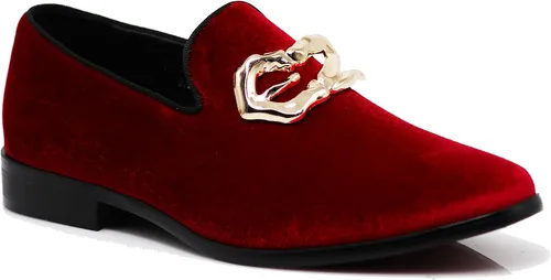 Vista 2 de Enzo Romeo Plum05 - Mocasines de vestir elásticos para hombre, con hebilla, zapatos de moda