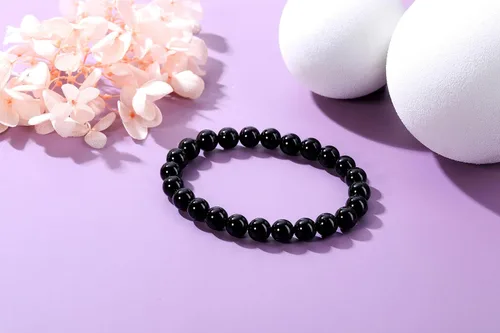 Vista 19 de Jovivi Pulsera elástica de cuentas redondas semipreciosas naturales – 0.315 pulgadas hecha a mano con cuentas de piedras preciosas curativas