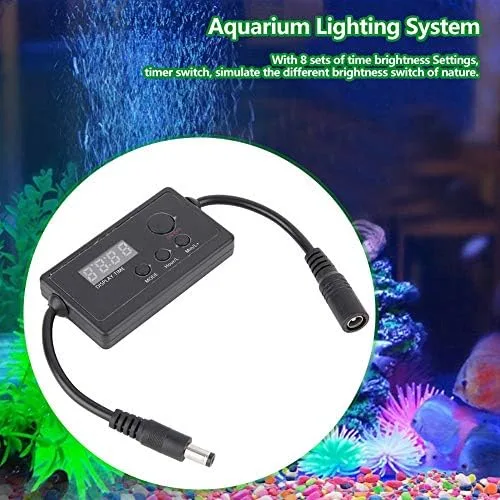 Vista 3 de Acuario LED Regulador de luz regulador de luz de sincronización de peces Atenuación inteligente Lámpara LED Acuario Luz Accesorios