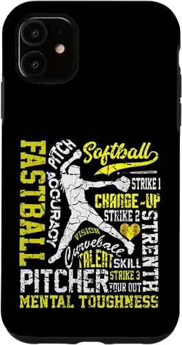 Vista 8 de Distressed Look Softball Pitcher Best Traits for Teen Girls Case for iPhone 17