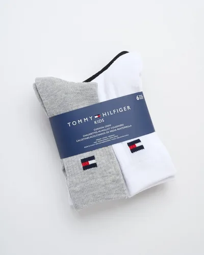 Vista 2 de Tommy Hilfiger Calcetines deportivos unisex para niños, calcetines acolchados (6 unidades)