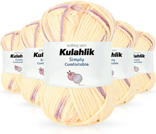 Vista 108 de 50g (1x50g) Hilo Acrílico para Crochet y Tejido, Hilo Degradado Colorido, 1 Rollo de Madejas, Hilo Acrílico Multicolor, Perfecto para Proyectos