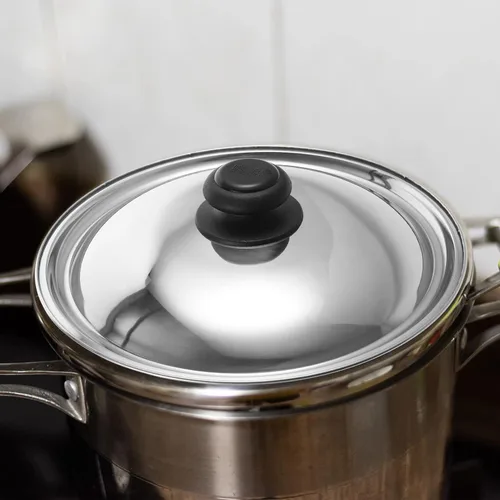 Vista 2 de Hemoton Tapa universal de 10.2 pulgadas (10.2 in) para olla, tapa de sartén de acero inoxidable, tapa de olla y sartén para cocina