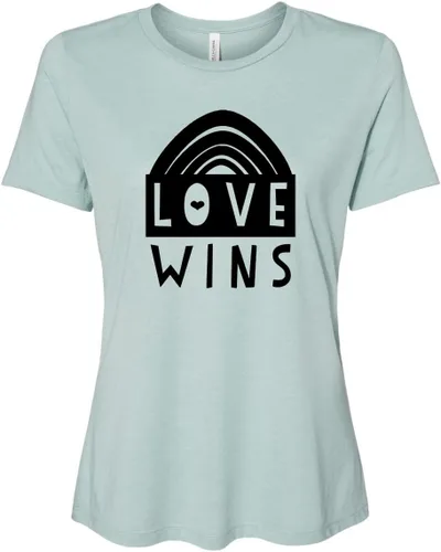 Vista 13 de Cute Women's Screen Printed Crew Neck Tee, Shirts With Sayings, Dusty Blue or Olive