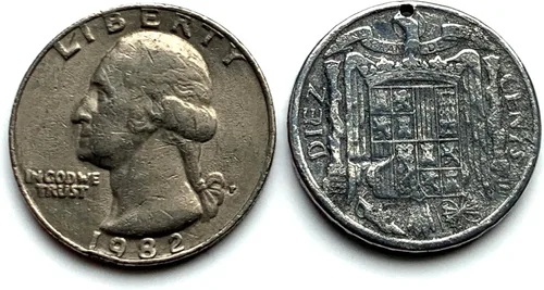 Vista 5 de 1940 España España 10 Cent moneda colgante escudo Español Madrid Barcelona Sevilla Granada Zaragoza Toledo Cádiz Tenerife Córdoba Valencia Málaga