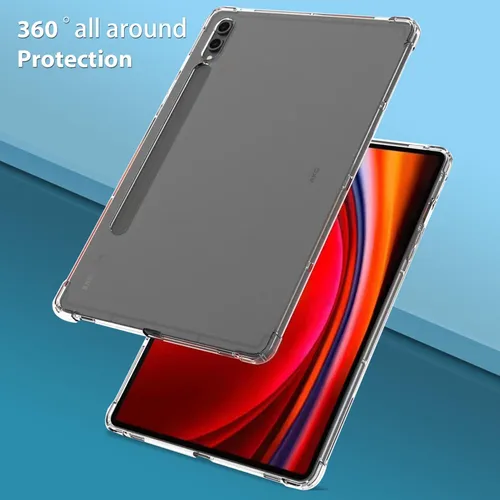 Vista 3 de Zeking Diseñada para Samsung Galaxy Tab S9 Plus/S10 Plus, ultra transparente, suave, flexible, transparente, TPU contraportada para Galaxy Tab S9