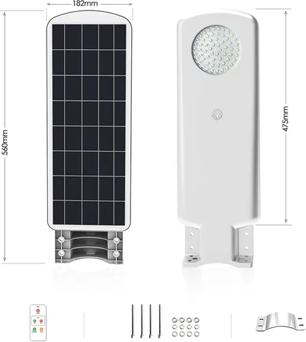 Vista 5 de Farolas solares impermeables para exteriores, iluminación de patio al aire libre del atardecer al amanecer con sensor de movimiento, control remoto