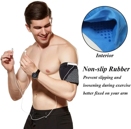 Vista 2 de Brazalete para teléfono celular para correr, brazalete deportivo universal para teléfonos de menos de 6 pulgadas, soporte de brazo de ejercicio