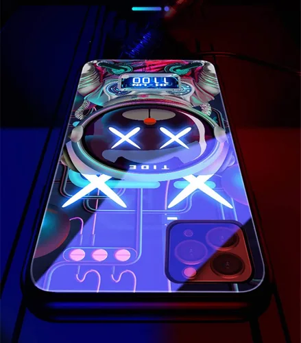 Vista 8 de YHan Fro - Funda protectora para iPhone 16, colorida y luminosa de vidrio templado, funda protectora para teléfono celular, una funda personalizada