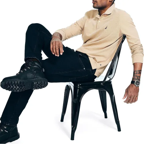 Vista 4 de Nautica Polo de manga larga de ajuste clásico para hombre