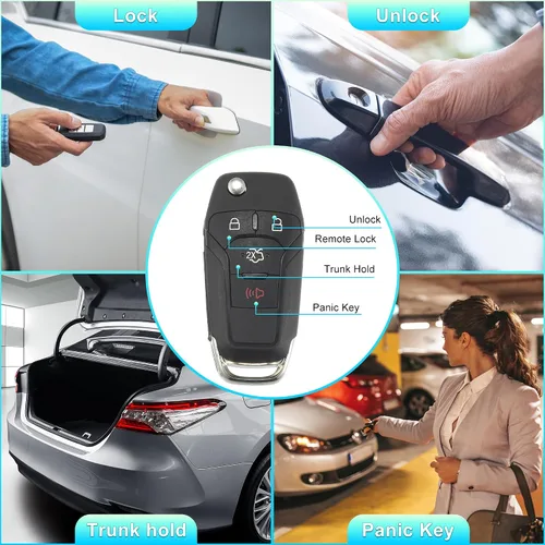 Vista 3 de X AUTOHAUX 2 unids 315 MHz N5F-A08TAA reemplazo inteligente de proximidad sin llave llave remoto llavero para Ford Fusion 2013 2014 2015 2016 4