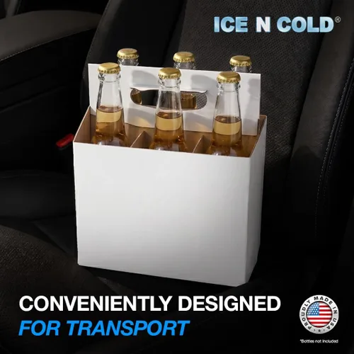 Vista 7 de ICE N COLD - Portabuladores de cartón (6 unidades, blanco, 12 unidades)