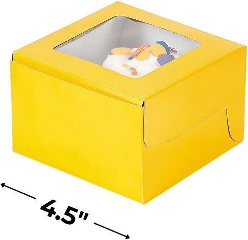 Vista 2 de Fun Express Cajas amarillas para cupcakes