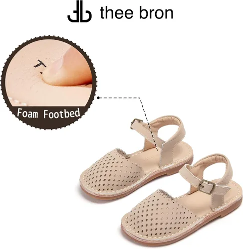 Vista 75 de THEE BRON Sandalias cómodas para niñas, zapatos para niños, sandalias rellenas