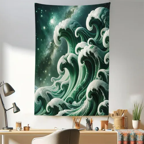 Vista 31 de Ambesonne Tapiz de arte afro, hombre negro fuerte con una corona de trazos impresión de pintura moderna, decoración de tela para colgar en la pared