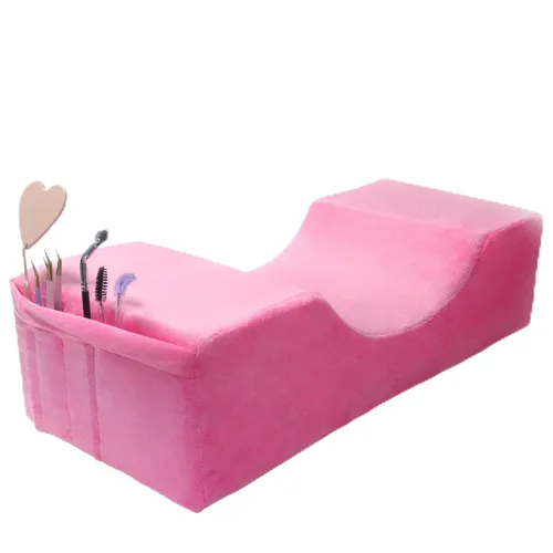 Vista 9 de Extensión de pestañas de terciopelo para belleza, almohada de cuello para extensión de pestañas, injerto, maquillaje (negro)