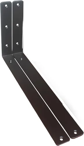 Vista 18 de Paquete de 2 soportes de estante en L de 6 pulgadas de largo x 6 pulgadas de alto x 1.5 pulgadas de ancho, 5 mm de grosor, soportes de estante