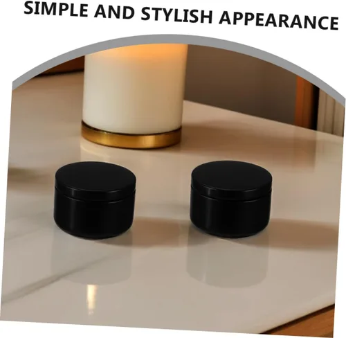 Vista 9 de VILLCASE 24 tarros de velas para manualidades, velas de comida a granel, decoración de crema, recipientes de 2 onzas con tapas, latas con tapas