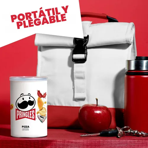 Vista 6 de Pringles Papas fritas de patata, aperitivos para el almuerzo, aperitivos para llevar, Grab n' Go, pizza (12 latas)