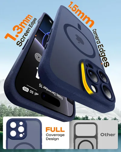 Vista 696 de TOCOL Funda para iPhone 11, compatible con Magsafe, protección completa de cámara, imanes integrados, protección contra caídas, funda translúcida