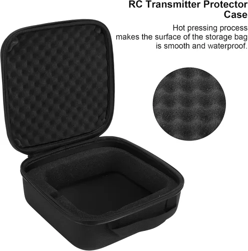 Vista 3 de Shanrya Controlador RC, adecuado para la mayoría de los aviones RC transmisor RC Caso protector para controlador AT9/X9D/WFLY 9