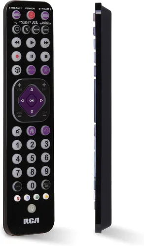Vista 3 de RCA RCR313BE Mando a distancia universal de tres dispositivos con botones grandes, negro