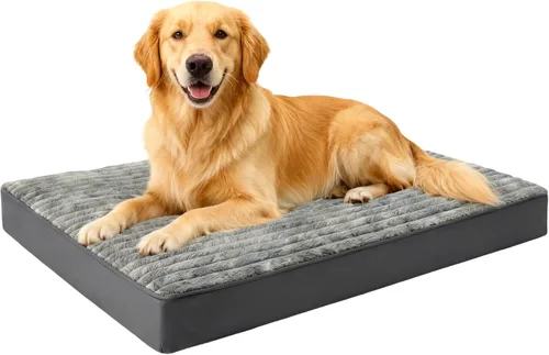 Vista 10 de Cama para perros pequeños, cama ortopédica de franela para mascotas con funda extraíble lavable, cama catre impermeable e indestructible