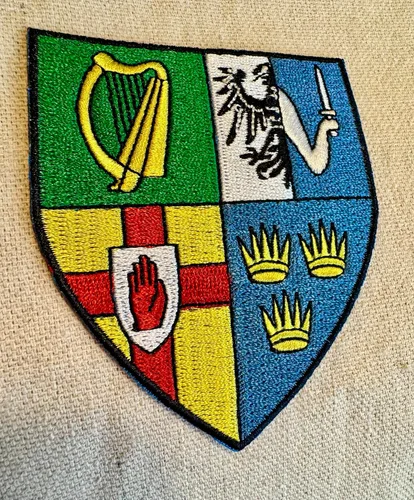 Vista 3 de Parche de escudo de las provincias de Irlanda Bandera bordada para planchar