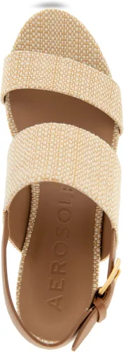 Vista 6 de Sandalias de tacón Aerosoles Camilia para mujer Rafia Natural/Bronceado