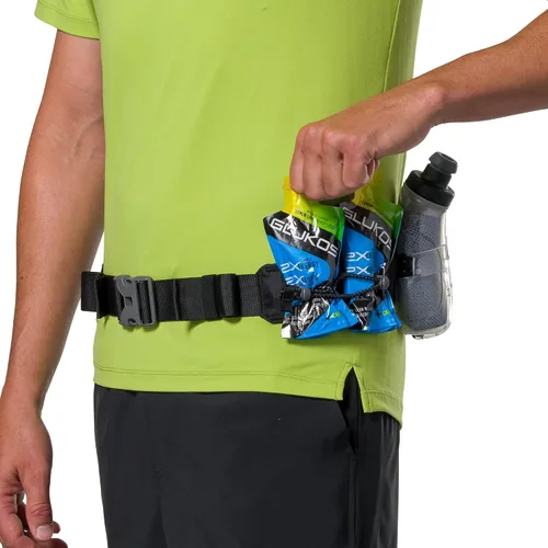 Vista 6 de Nathan Cinturón de Hidratación para Correr con Botellas, Bolsillos de Almacenamiento, Trail Mix Plus, Cinturón de Botella de Agua para Correr, Negro